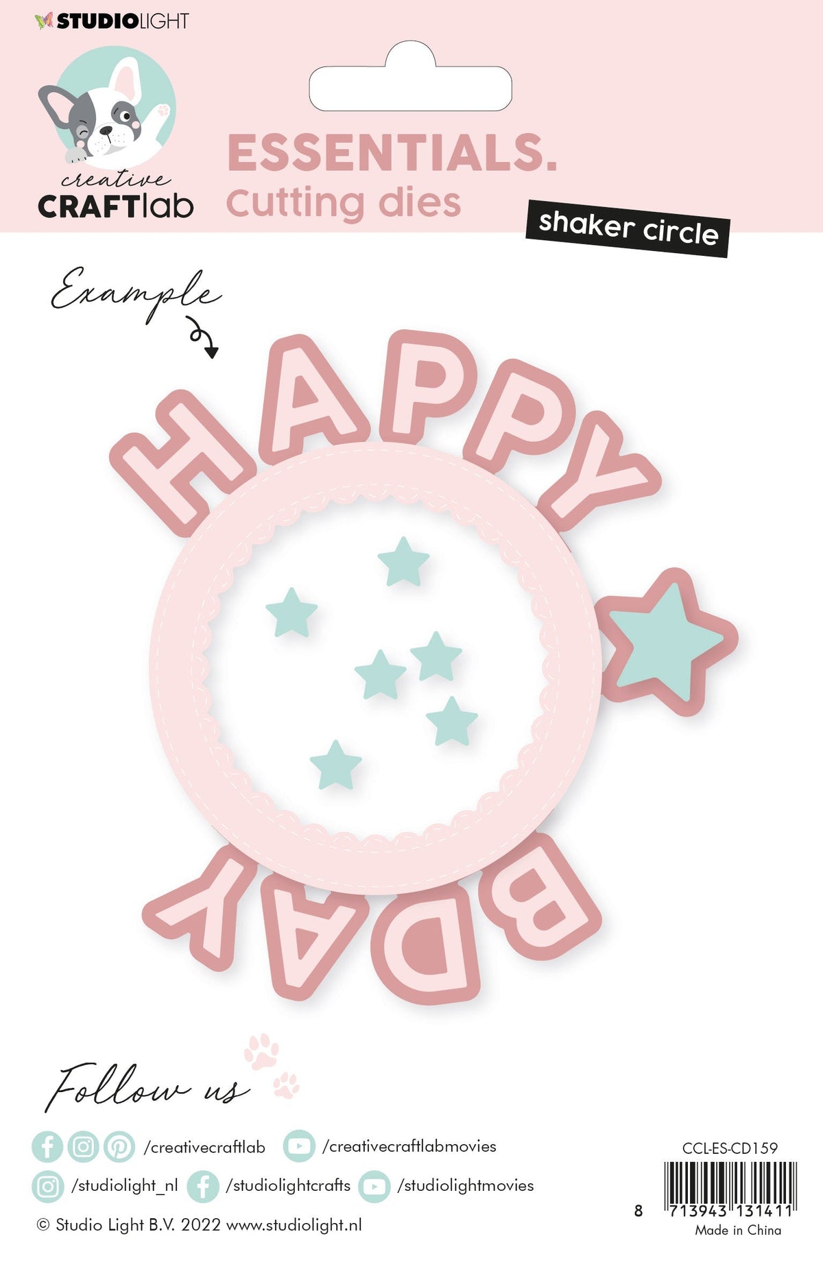 CCL Cutting Die Circle Shaker Happy Bday Essentials 164x265x1mm 1 PC nr.159-2
