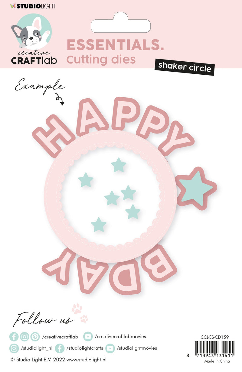 CCL Cutting Die Circle Shaker Happy Bday Essentials 164x265x1mm 1 PC nr.159-2