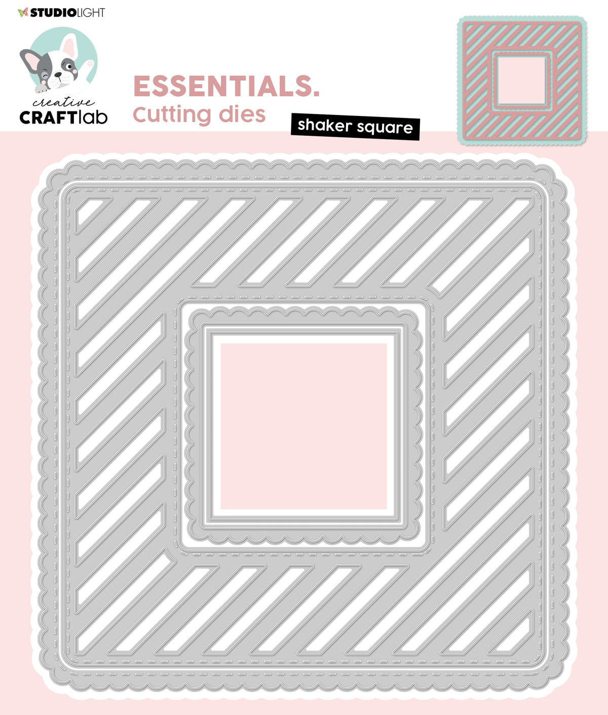 CCL Cutting Die Square Shaker Essentials 148x148x1mm 4 PC nr.175-1