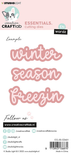 CCL Cutting Die Winter Essentials Wordz 122x70x1mm 1 PC nr.421-4