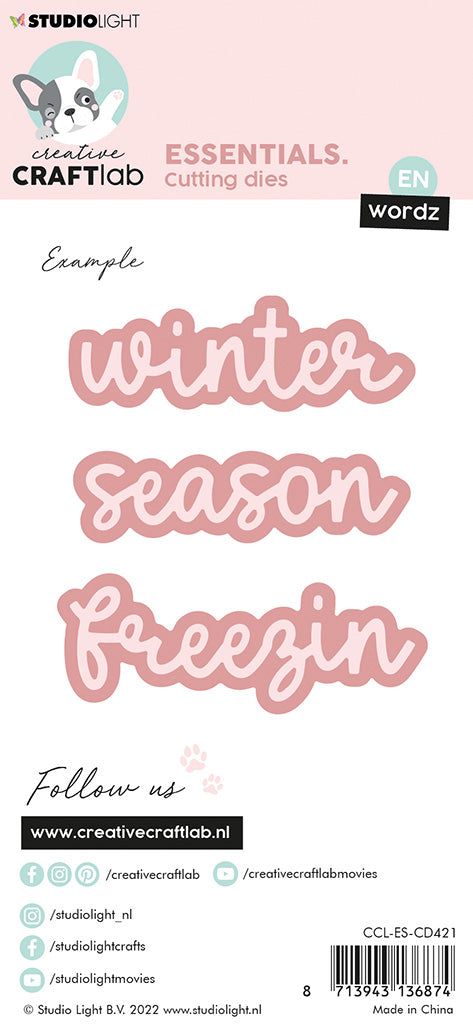 CCL Cutting Die Winter Essentials Wordz 122x70x1mm 1 PC nr.421-4