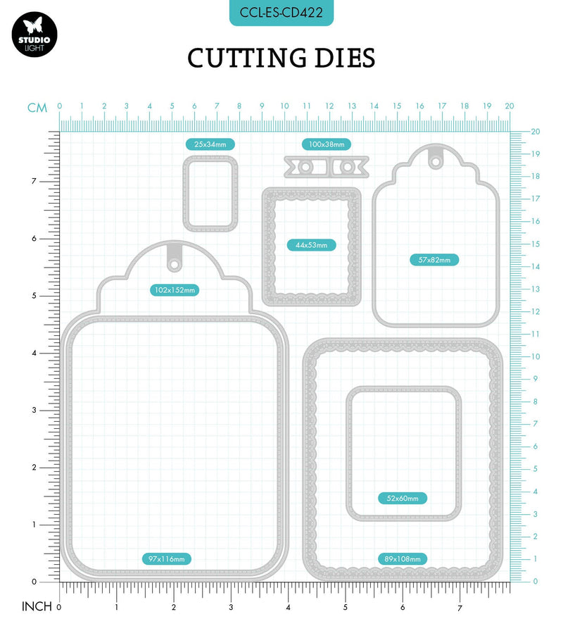 CCL Cutting Die Tag Set Essentials 152x102x1mm 1 PC nr.422-2