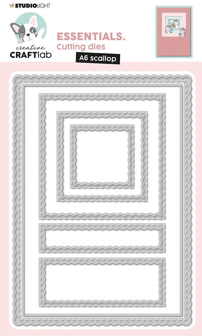 CCL Cutting Die Scalloped Square Essentials 150x107x1mm 1 PC nr.425-1