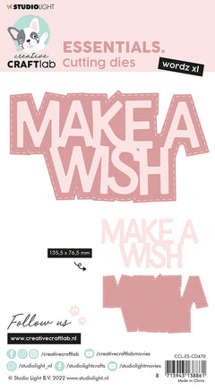 CCL Cutting Die Make A Wish Essentials Wordz XL 79x138x1mm 2 PC nr.470-4