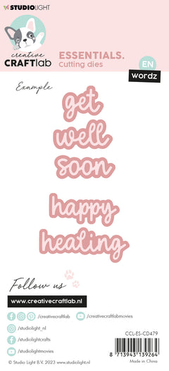 CCL Cutting Die Wordz Get Well Essentials 120x87x1mm 10 PC nr.479-3