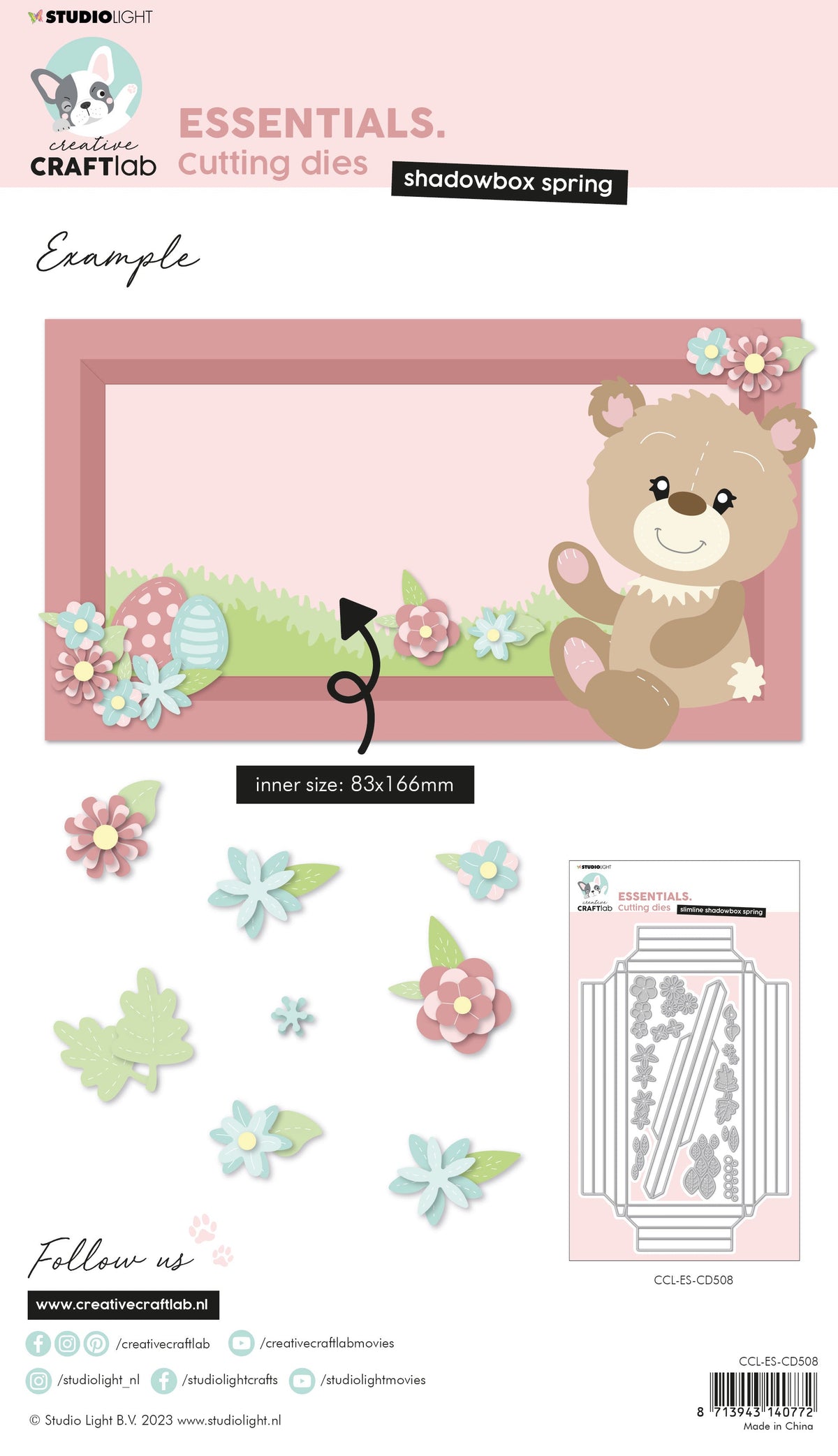 CCL Cutting Die Shadowbox Spring Essentials 232x148x1mm 14 PC nr.508-3
