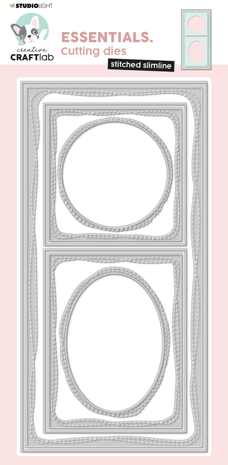 CCL Cutting Dies Stitched Slimline Essentials 210x105x1mm 8 PC nr.544-1