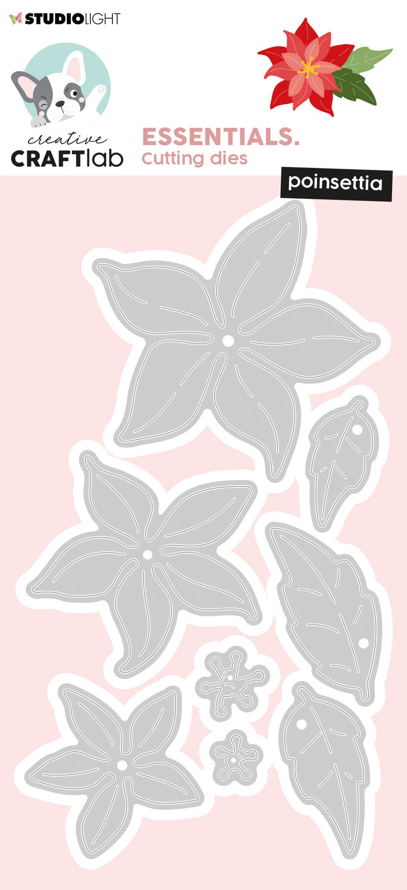 Matrice de coupe CCL Poinsettia Essentials 70x130x1mm 8 pièces n°702-1