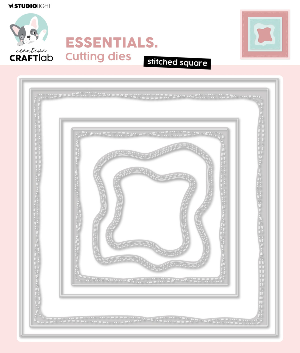 Troquel de corte CCL Stitched Square Essentials 147x147x1mm 6 piezas n.º 761
