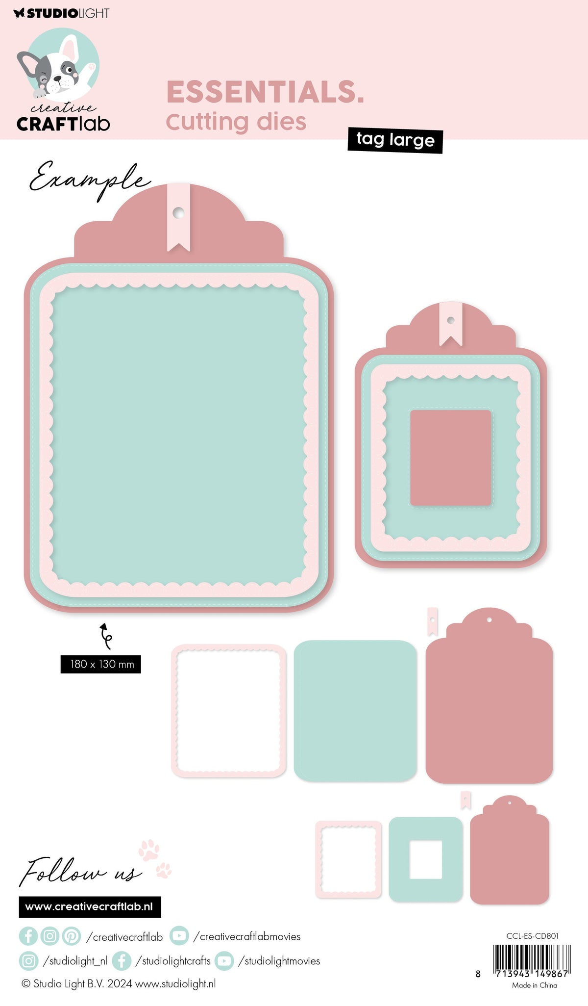 CCL Cutting Die Tag Large Essentials 8 PC-2