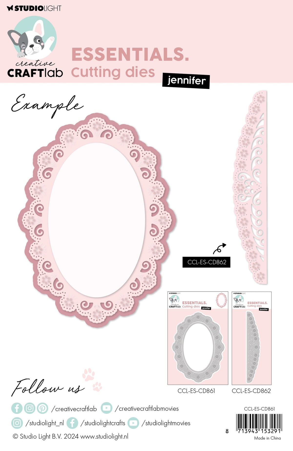 CCL Cutting Die Jennifer Essentials 3 PC-2