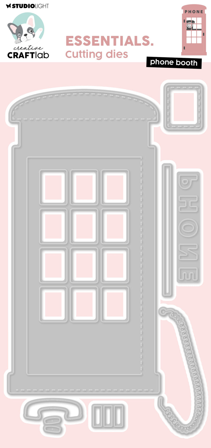 CCL Cutting Die Phone Booth Essentials 8 PC-1