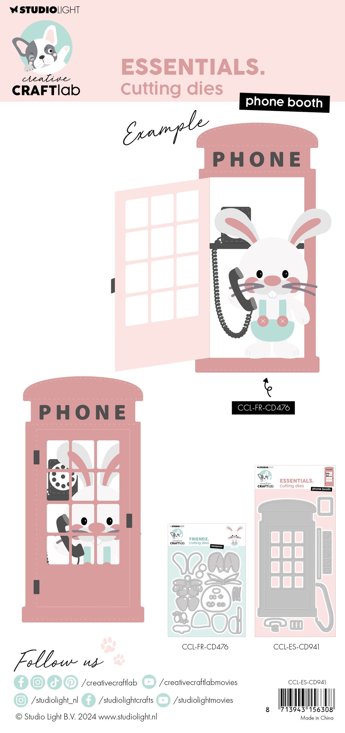 CCL Cutting Die Phone Booth Essentials 8 PC-2