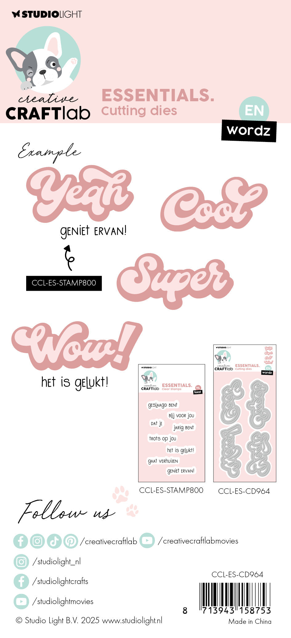 CCL Cutting Die Wordz Super Essentials 8 PC-2
