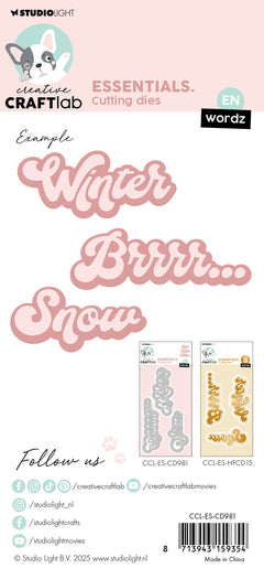 Matrice de découpe CCL Wordz Winter Essentials 132x70x1mm 6 Pièces-2