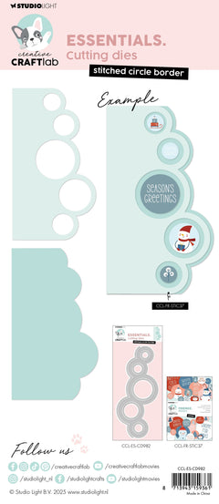 CCL Cutting Die Stitched Circle Border Essentials 7 Pieces-2