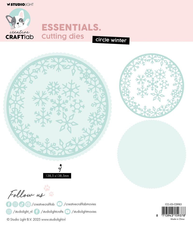 CCL Cutting Die Circle Winter Essentials 141x135x1mm 3 Pieces-2