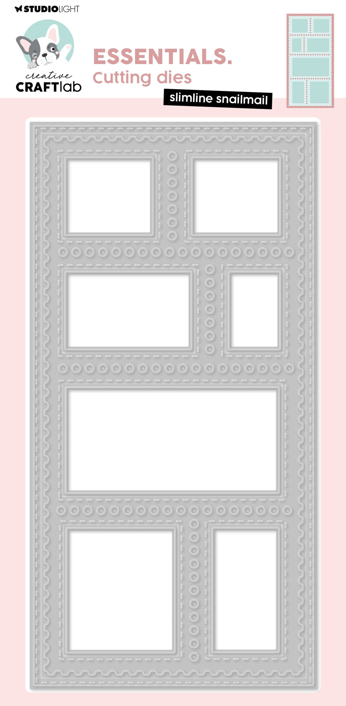 CCL Cutting Die Slimline Snailmail Essentials 9 Pieces-1