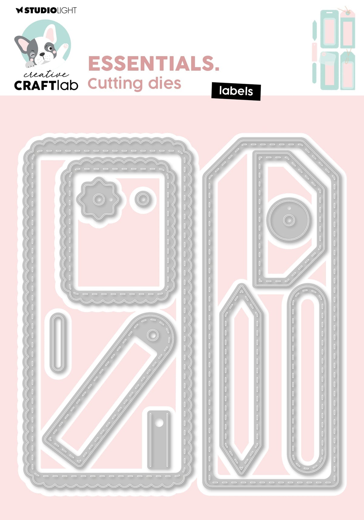 CCL Cutting Die Labels Essentials 12 Pieces-1