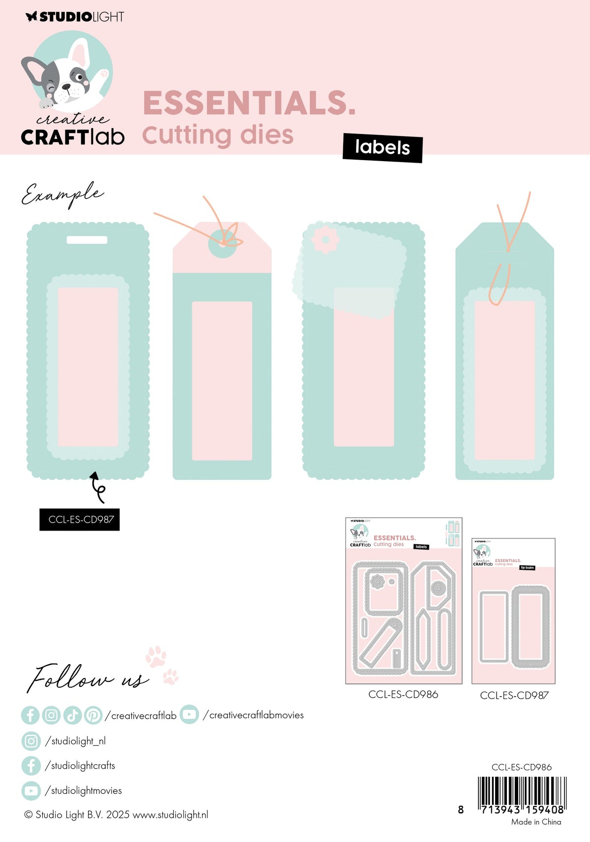 CCL Cutting Die Labels Essentials 12 Pieces-2