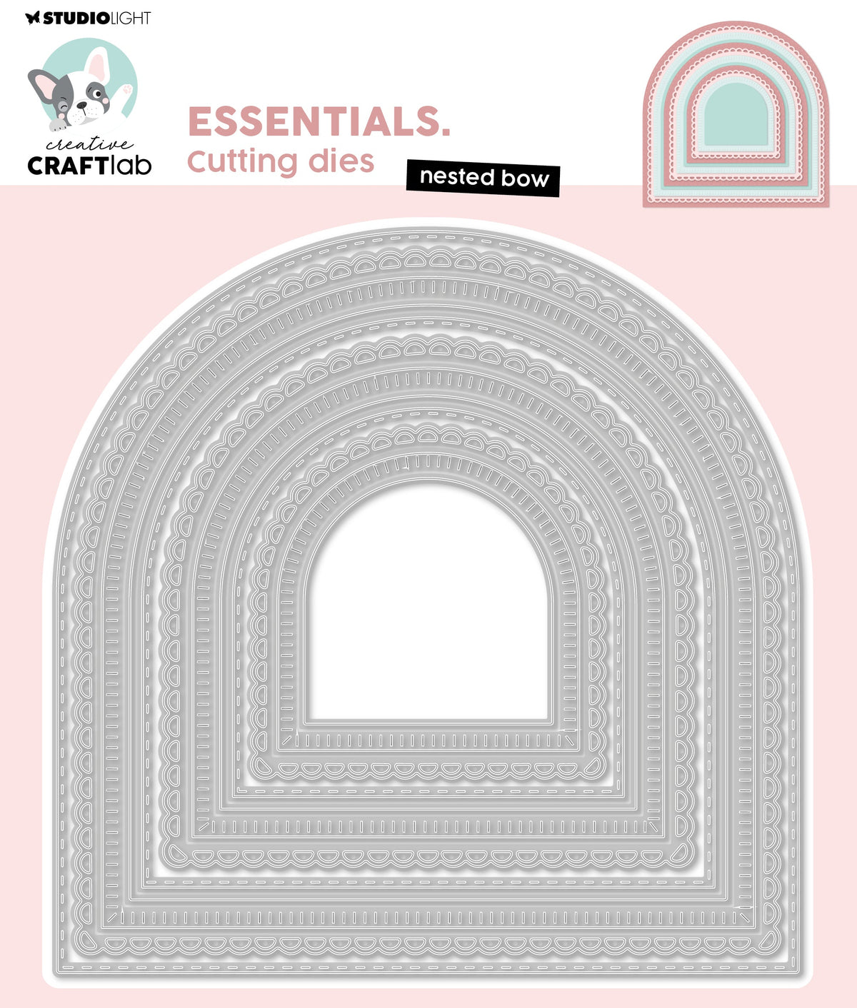 CCL Cutting Die Nested Bow Essentials 12 PC-1
