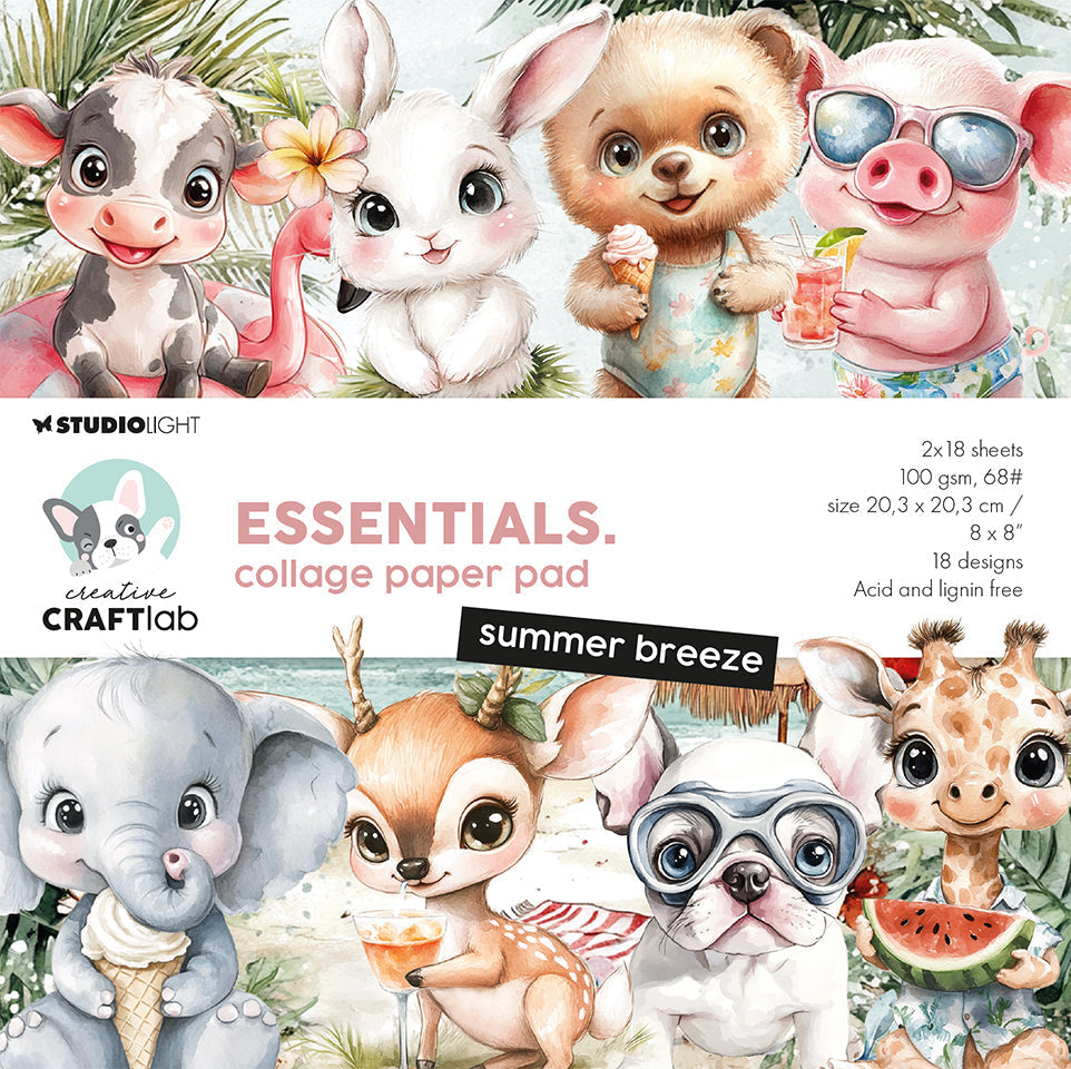 CCL Collage Paper Pad Summer Breeze Essentials 36 Sheets-1