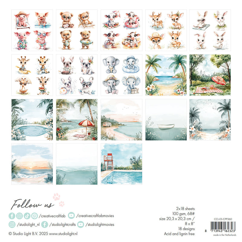 CCL Collage Paper Pad Summer Breeze Essentials 36 Sheets-2