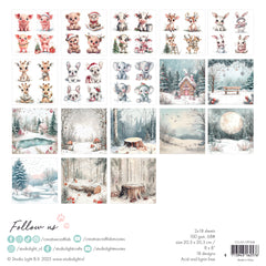 Bloc de papier pour collage CCL Holly Jolly Essentials 36 feuilles-2