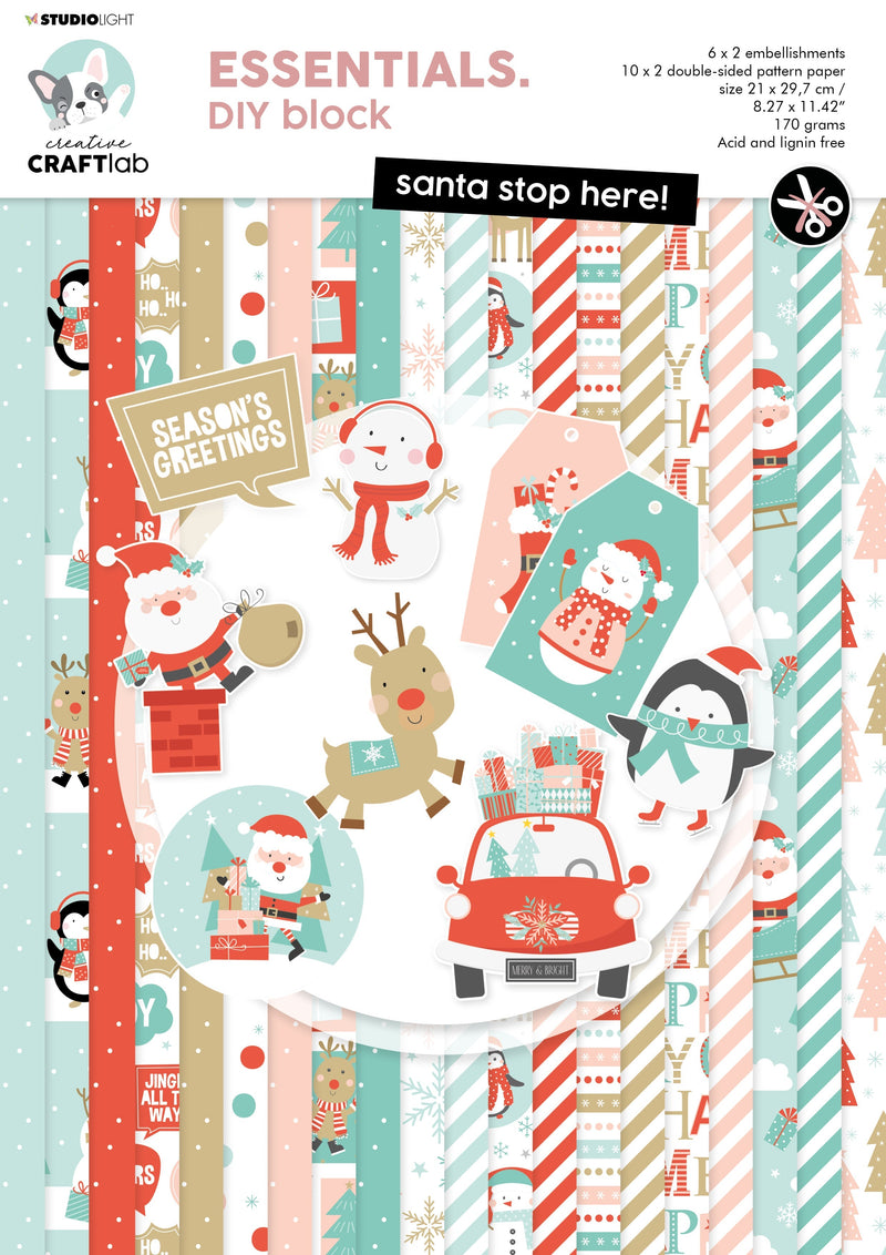 CCL DIY Block Santa Stop Here Essentials 297x210x9mm 32 SH nr.35-1