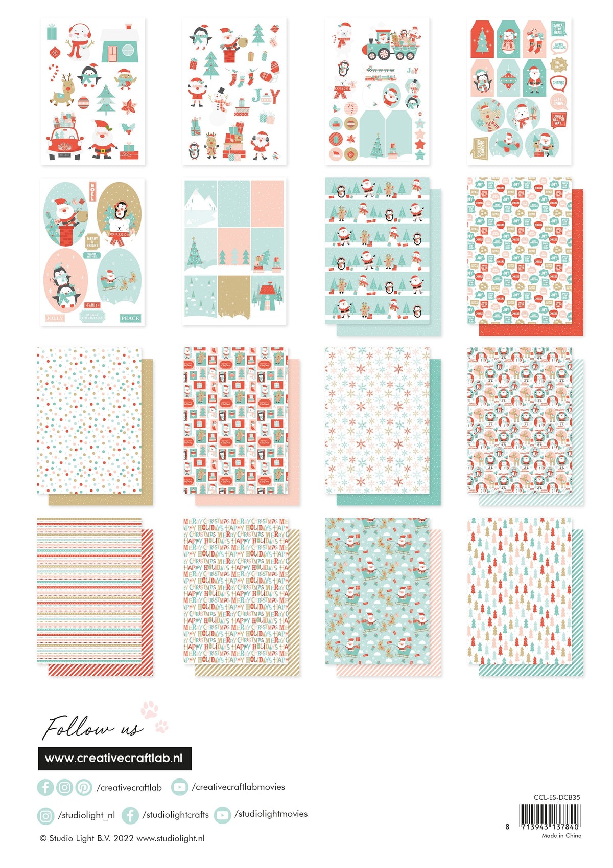 CCL DIY Block Santa Stop Here Essentials 297x210x9mm 32 SH nr.35-5