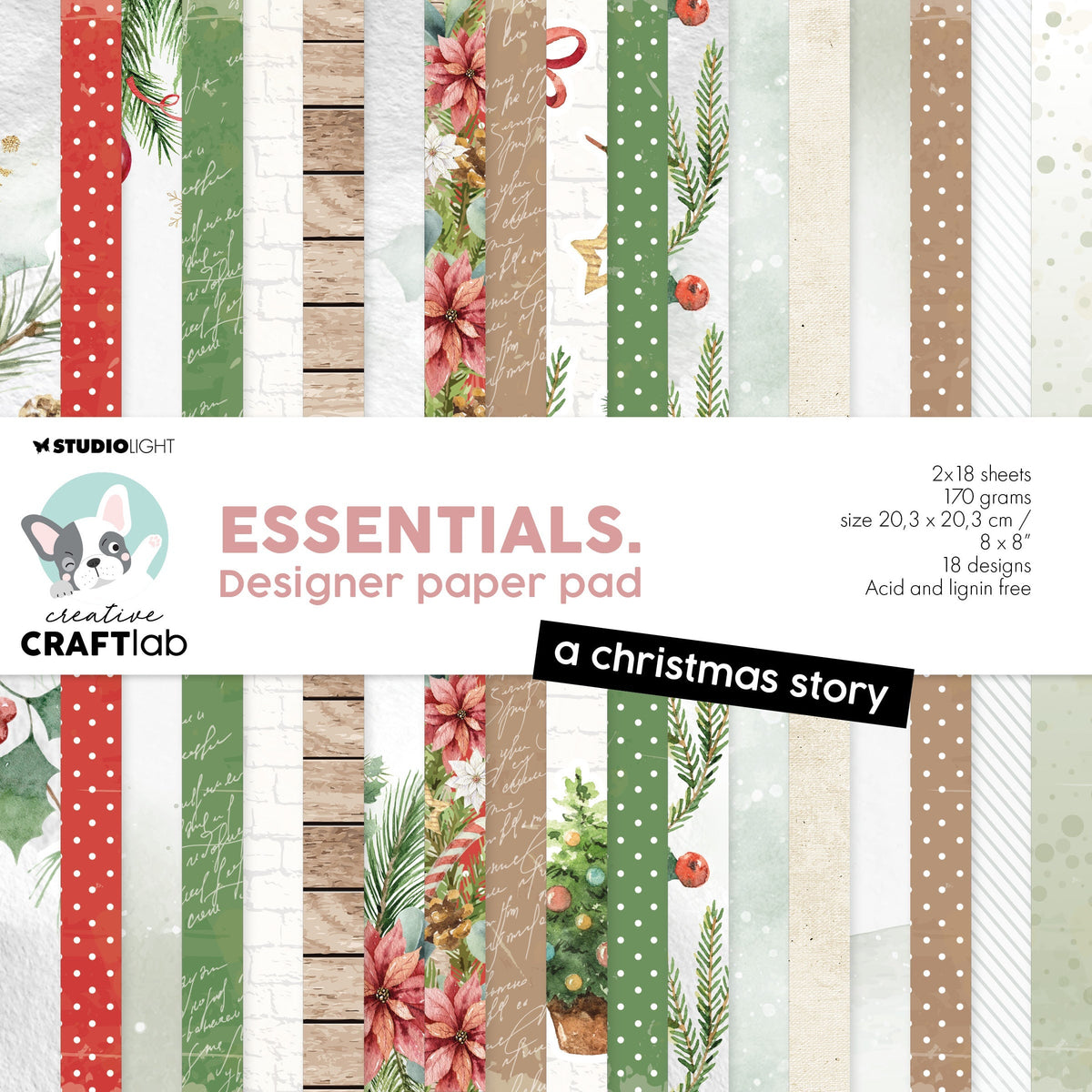Bloc de papel de diseño CCL A Christmas Story Essentials 36 hojas