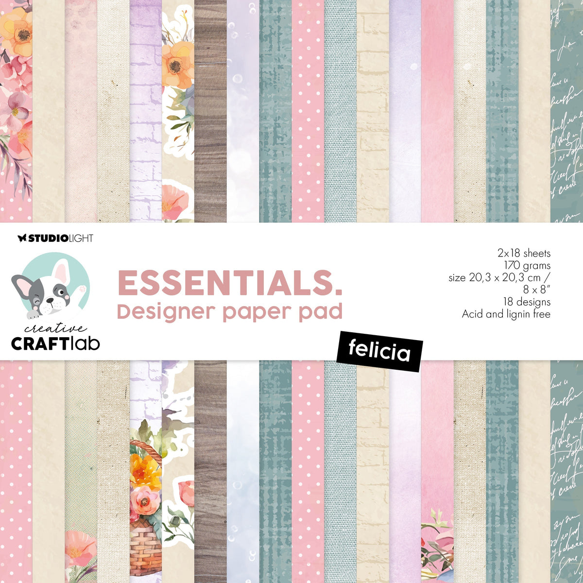 CCL Designer Paper Pad Felicia Essentials 36 SH-1