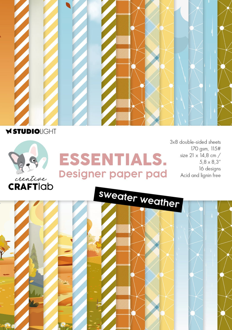 CCL Designer Paper Pad Sweater Weather Essentials 24 Sheets-1