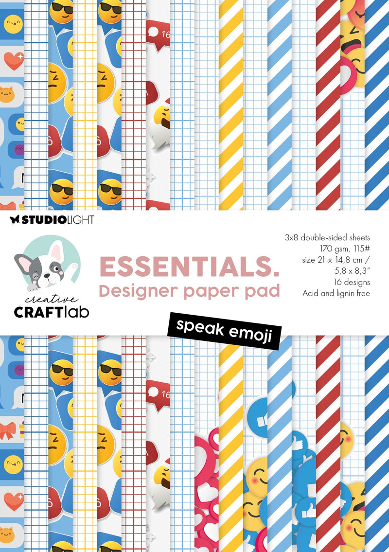 CCL Designer Paper Pad Speak Emoji Essentials 24 Sheets-1