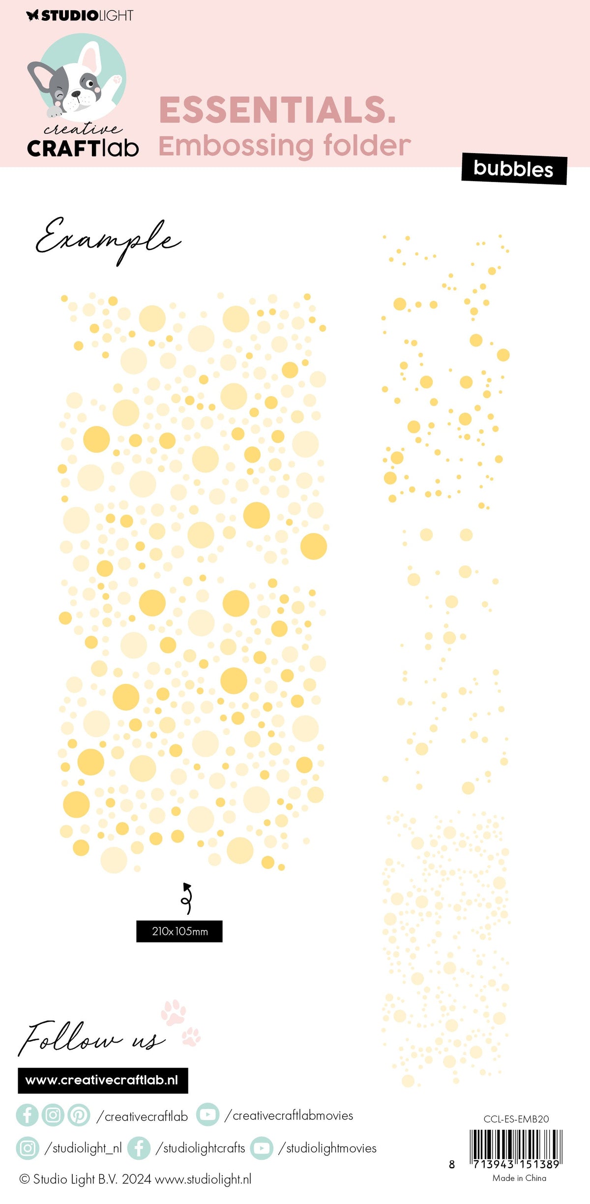 CCL Embossing Folder Bubbles Essentials 1 PC-3
