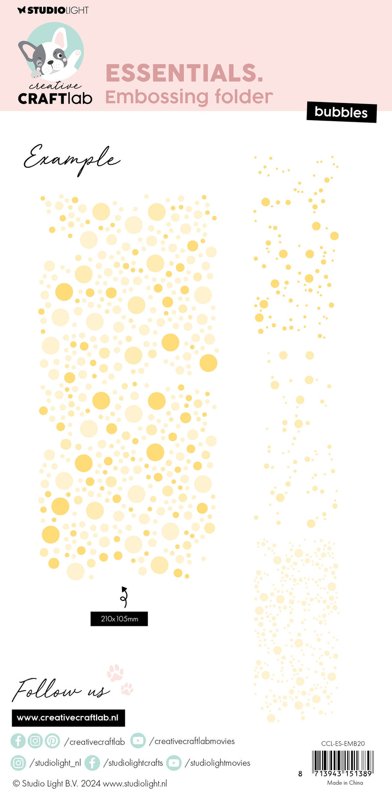 CCL Embossing Folder Bubbles Essentials 1 PC-3