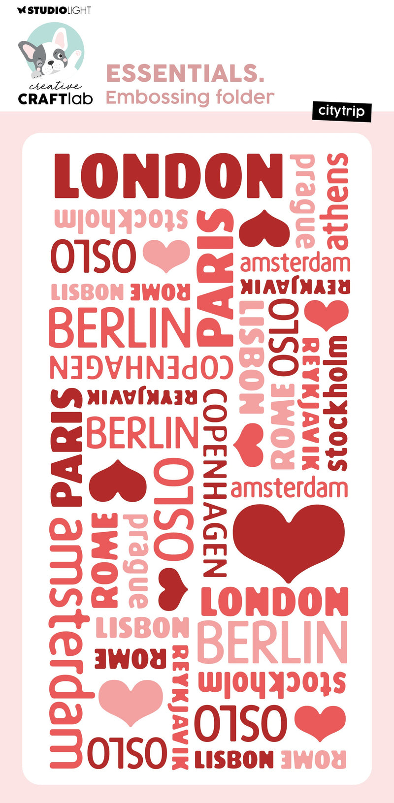 CCL Embossing Folder City Trip Essentials 1 PC-1