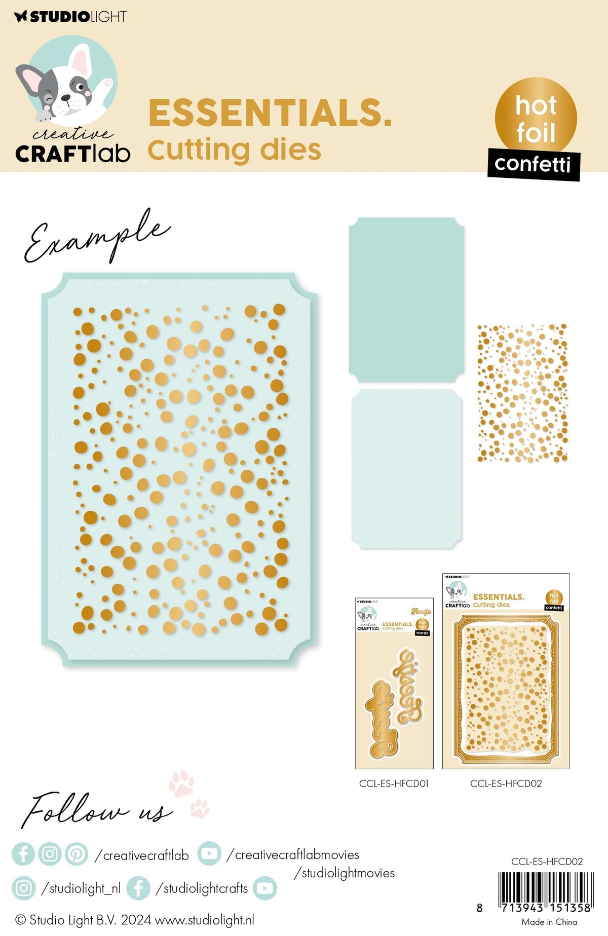CCL Hot Foil Cutting Die Confetti Essentials 3 PC-3