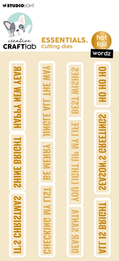 CCL Hot Foil Cutting Die Wordz Essentials 12 PC-1