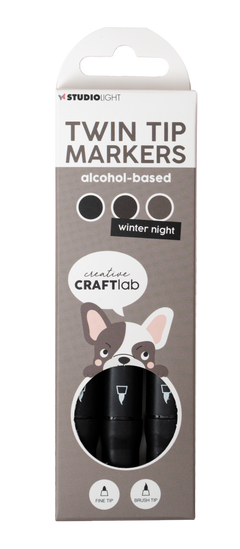 Marqueur alcool CCL Essentiels Nuit d'hiver 48x152x13mm 3 pièces n°08-1