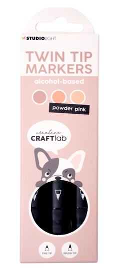 Marqueur à alcool CCL Rose Poudré Essentiels 48x152x13mm 3 PC nr.09-1