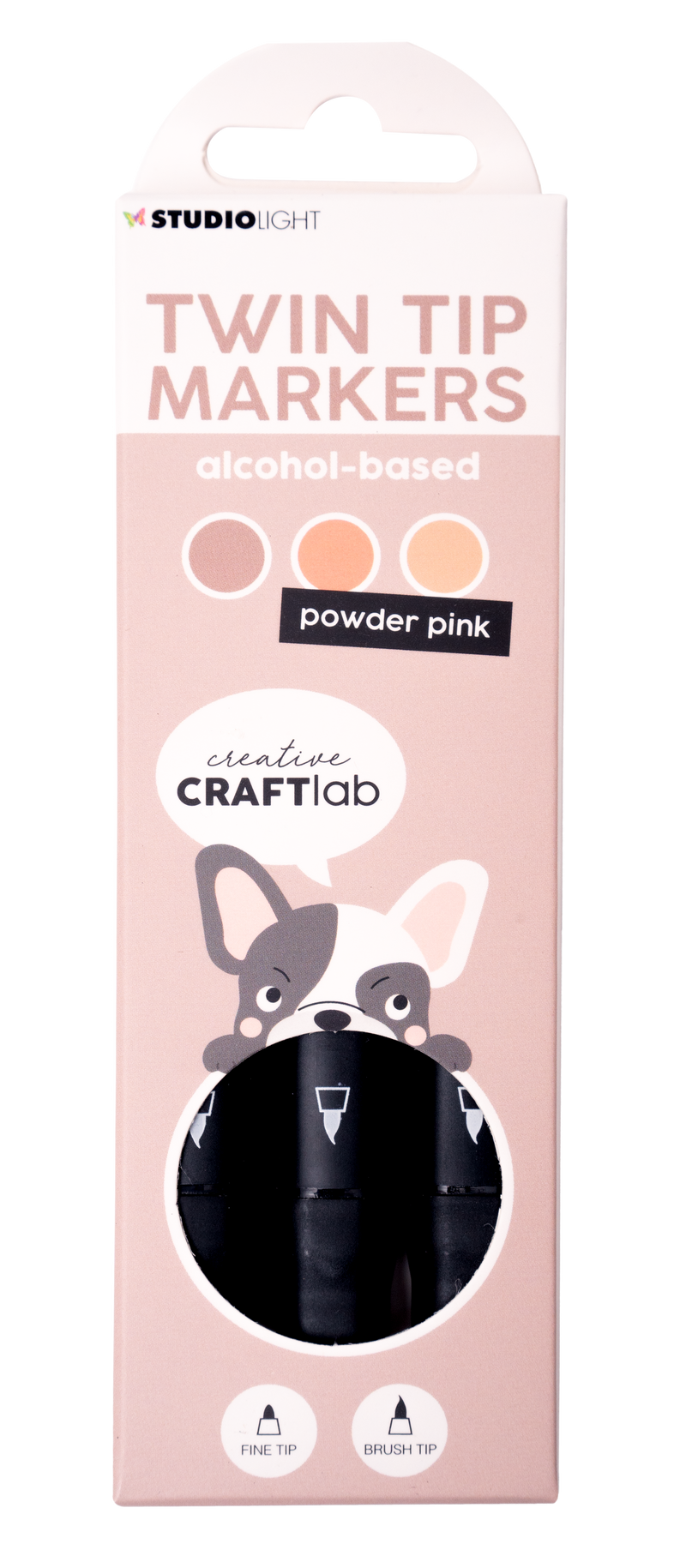 Marqueur à alcool CCL Rose Poudré Essentiels 48x152x13mm 3 PC nr.09-1