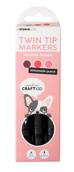 Juego de 3 marcadores de alcohol CCL Lemonade Punch, 48x152x13 mm, n.º 12-1