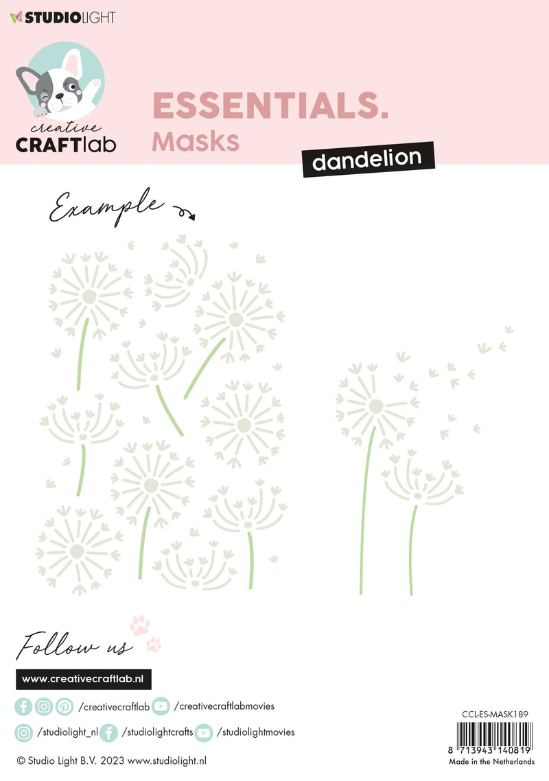 CCL Mask Dandelion Essentials 210x148x1mm 1 PC nr.189-3