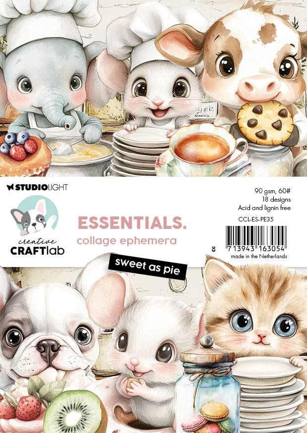 CCL Collage Ephemera Sweet As Pie Essentials 18 Pieces-1