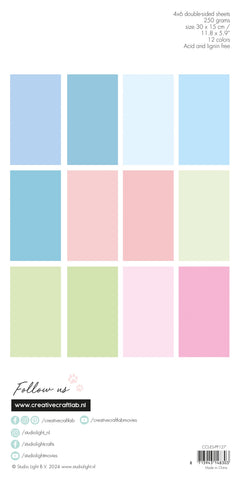 Bloc de papel pastel CCL 250gsm Essentials 300x150x9mm 24 hojas n.º 127-3