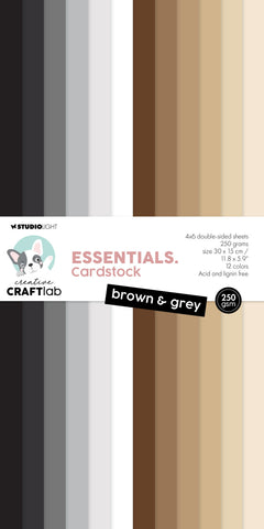 Bloc de papel CCL marrón y gris 250 g/m² Essentials 24 hojas-1