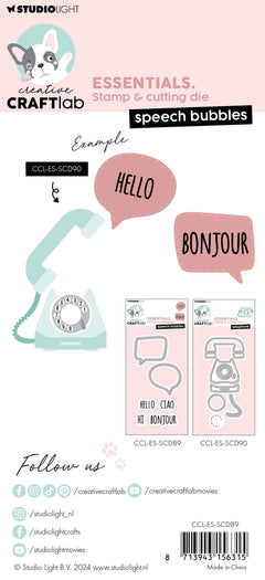 CCL Stamp & Cutting Die Speech Bubbles Essentials 6 PC-2