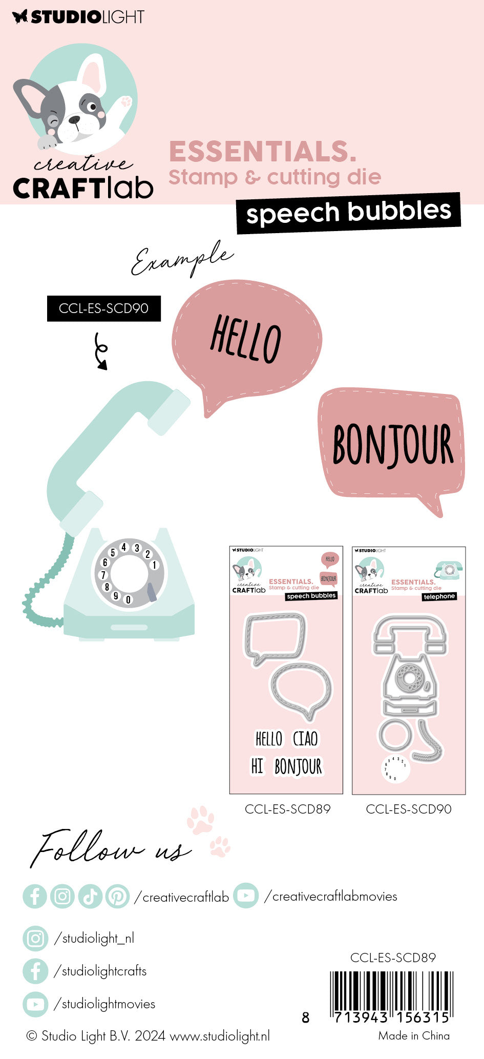 CCL Stamp & Cutting Die Speech Bubbles Essentials 6 PC-2