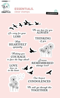 CCL Clear Stamp Condolences Essentials 15 PC-1